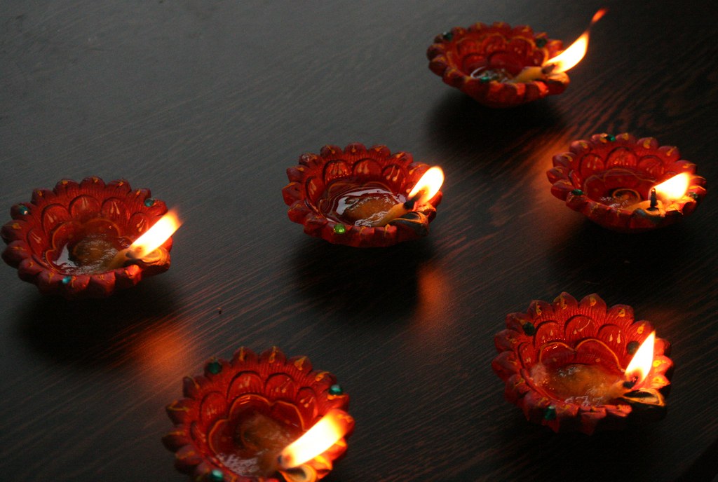 Diwali diyas and festive home lighting